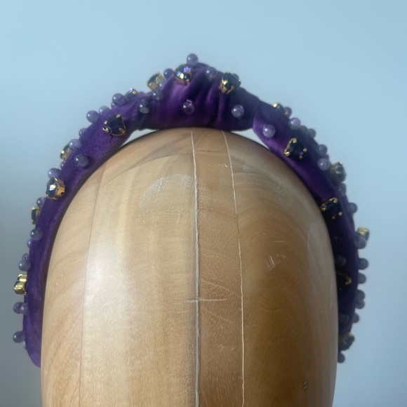 Lele Sadoughi February Amethyst Birthstone Collection Headband Like New - Picture 6 of 11